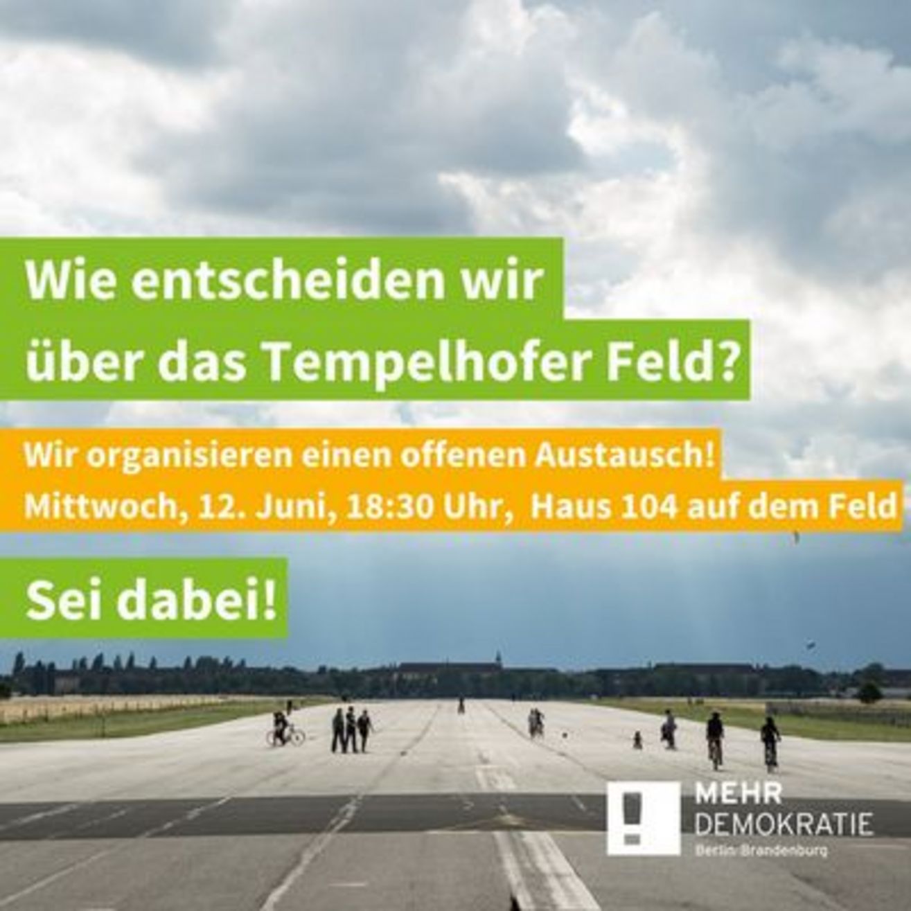 Bild zur Veranstaltung Wie entscheiden wir über das Tempelhofer Feld?